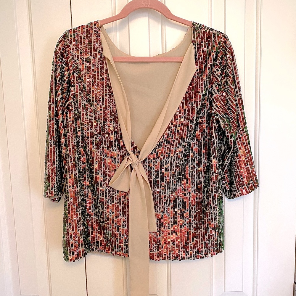 RARE Kate Moss Vintage Top Shop Sequin Tie Top 🎉🎊HOST PICK 🎉🎊